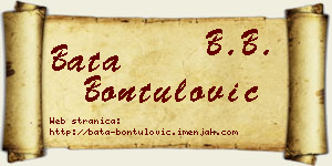 Bata Bontulović vizit kartica